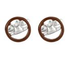 Cufflinks Car Steering Wheel Design Alloy para homens Cufflinks Car Steering Wheel Design Alloy para homens