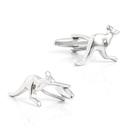 Cufflinks: cobre banhado a prata clássico em forma de canguru Cufflinks: cobre banhado a prata clássico em forma de canguru