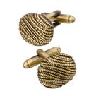 Cufflinks Creative Free Twisted Knot, cobre antigo para homens