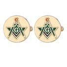 Cufflinks Creative Freemason banhados a ouro para homens e mulheres Cufflinks Creative Freemason banhados a ouro para homens e mulheres