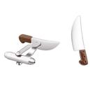 Cufflinks Creative Knife Design para homens em cobre