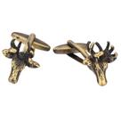 Cufflinks, design vintage de chifre de latão para homens