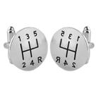 Cufflinks, elegante, carro, padrão de mudança de marchas, liga leve