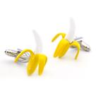 Cufflinks Generic Men's Fun Yellow Banana Copper 20g