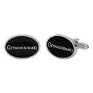 Cufflinks Groomsman com design oval elegante para homens