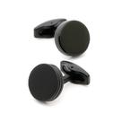 Cufflinks, liga redonda preta fosca genérica para homens