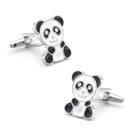 Cufflinks Panda Design para homens em preto e branco