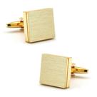 Cufflinks, quadrado escovado banhado a ouro de luxo para homens