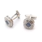 Cufflinks, quadrado prateado luxuoso para homens, cobre Cufflinks, quadrado prateado luxuoso para homens, cobre