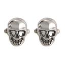 Cufflinks Skull Design Silver Alloy para homens