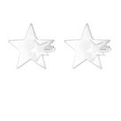 Cufflinks Star Design banhados a prata para homens