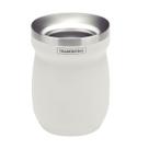 Cuia de Chimarrão Inox Térmica 240ml Branca Tramontina Exata Terere Mate 11x8cm