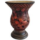 Cuia De Chimarrão Tererê Artesanal Cuia De Porongo Natural Com Pé Desenho De Flores