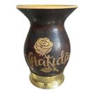 Cuia Gratidao com pé dourado sem bocal Ref C75 Cusco