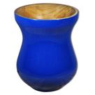 Cuia Madeira Nobre Imbuia Chimarrão Perolizada Cor Azul