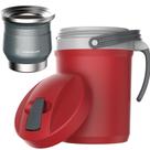 Cuia Térmica Chumbo 250ml Jarra Vermelha 2,5L Tereré Suco
