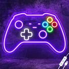 CULOIS Gamepad Neon Sign LED, decoração de quarto de jogador, alimentado por USB