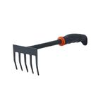 Cultivador de solo de aço inoxidável Garden Hand Rake de 5 pinos