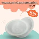 Cumbuca de plástico descartável para festa, 15cm 100 unid