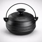 Cumbuca Feijoada 600ml Em Ferro Fundido Com Tampa 12cm Raiz Panela Mineira Original