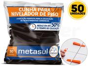 Cunha Para Nivelador De Pisos Metasul Preto C/ 50 Und