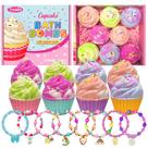 Cupcake Bath Bombs Excalla para crianças com joias surpresa x8
