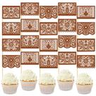 Cupcake Toppers Epakh Mexican Fiesta 60 peças de papel picado