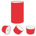 Cúpula Abajur Cilíndrica Cp-7002 Ø13x30cm Vermelho Cúpula Abajur Cilíndrica Cp-7002 Ø13x30cm Vermelho
