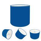 Cúpula Abajur Cilíndrica Cp-7007 Ø20x22cm Azul Marinho