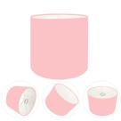 Cúpula Abajur Cilíndrica Cp-7008 Ø20x25cm Rosa Bebê