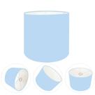 Cúpula Abajur Cilíndrica Cp-7010 Ø25x25cm Azul Bebê