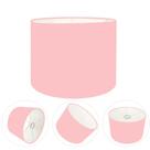 Cúpula Abajur Cilíndrica Cp-7015 Ø35x25cm Rosa Bebê