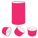 Cúpula Abajur Cilíndrica Cp-8002 Ø13x30cm Rosa Pink