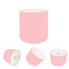 Cúpula Abajur Cilíndrica Cp-8005 Ø18x18cm Rosa Bebê