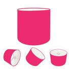 Cúpula Abajur Cilíndrica Cp-8007 Ø20x22cm Rosa Pink