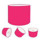 Cúpula Abajur Cilíndrica Cp-8011 Ø30x21cm Rosa Pink