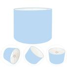 Cúpula Abajur Cilíndrica Cp-8016 Ø35x30cm Azul Bebê
