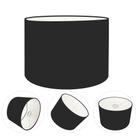 Cúpula abajur cilíndrica cp-8020 Ø45x21cm preto Cúpula abajur cilíndrica cp-8020 Ø45x21cm preto