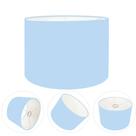 Cúpula abajur cilíndrica cp-8022 Ø45x30cm azul bebê