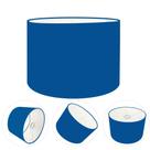 Cúpula abajur cilíndrica cp-8022 Ø45x30cm azul marinho