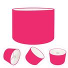 Cúpula abajur cilíndrica cp-8022 Ø45x30cm rosa bebê