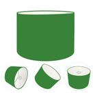 Cúpula abajur cilíndrica cp-8022 Ø45x30cm verde folha