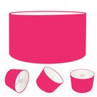 Cúpula abajur cilíndrica cp-8025 Ø50x30cm rosa pink