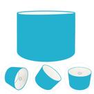 Cúpula abajur e luminária cilíndrica vivare cp-8022 Ø45x30cm - bocal europeu