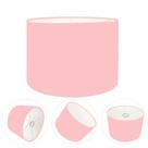 Cúpula abajur e luminária cilíndrica vivare cp-8022 Ø45x30cm - bocal europeu