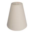 Cúpula clássica 18x8x17cm cone em Tecido Algodão soquete nacional cor Bege Ref 05
