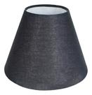 Cúpula clássica De Abajur Cone 11x8x14cm em Tecido Algodão soquete nacional cor Preto Ref 04