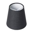Cúpula Clássica luminária Pequena 11,5x 08x11,5cm tecido algodão Ref 01 Cor Preto, Bege e Branco