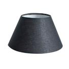 Cupula De Abajur 30x15x40 Grande Tecido Algodão Soquete nacional Ref 28 preto