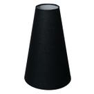 Cúpula de Abajur Cone 35x10x22cm de Tecido Algodão soquete nacional cor Preto Ref 09